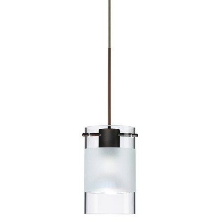 Scope Cord Pendant, Clear/Frost, Bronze Finish, 1x5W LED